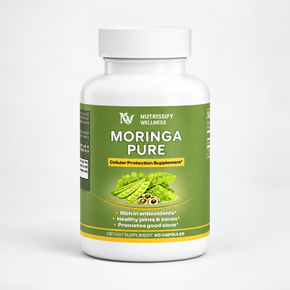 Nutrissify Wellness Pure Moringa Capsules – Superior Antioxidant Support for Your Daily Wellness