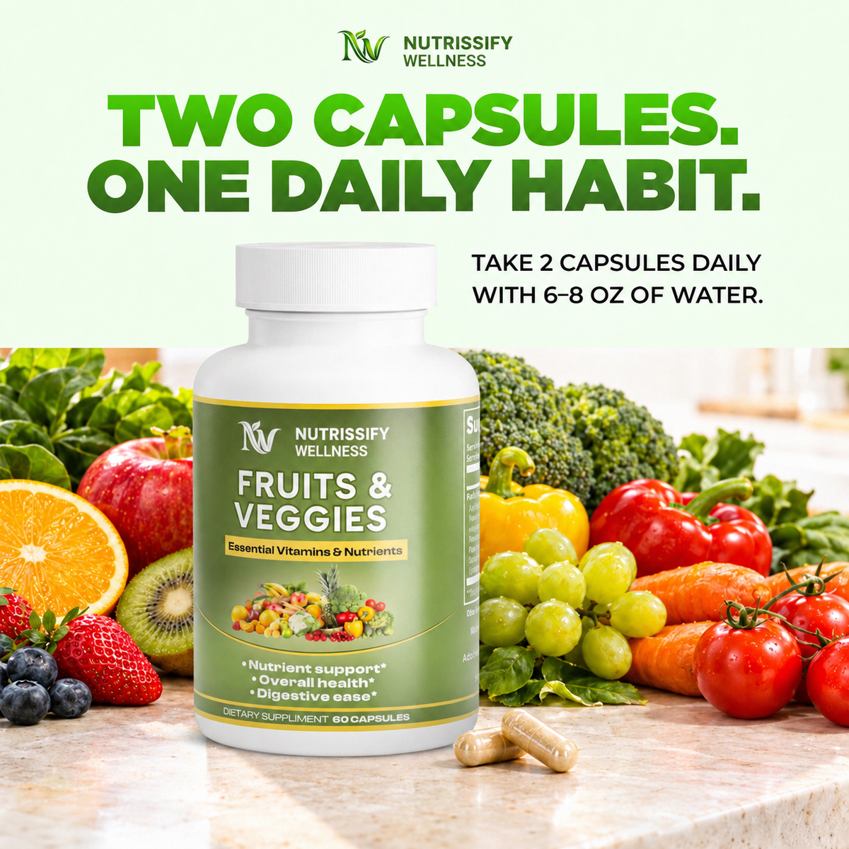 Wellness Fruits and Veggies Capsules: Your Easy Path to Daily Nutrition