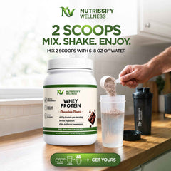 Nutrissify Wellness Chocolate Whey Protein Isolate – 22g Protein for Effective Muscle Recovery